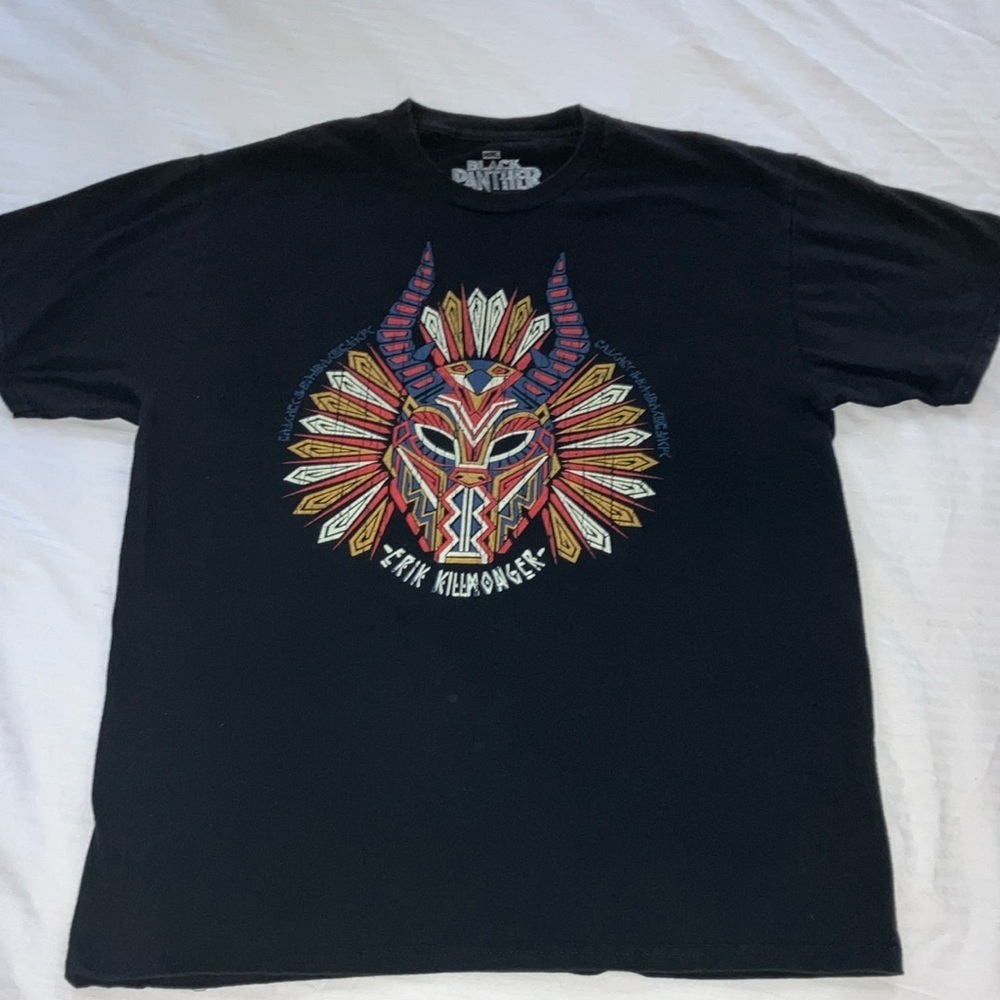 Marvel Black Panther Erik Killmonger men’s large Short Sleeve cotton Tee